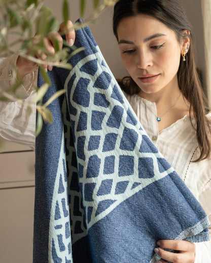 Sardine Beach Towel | Blue + Navy