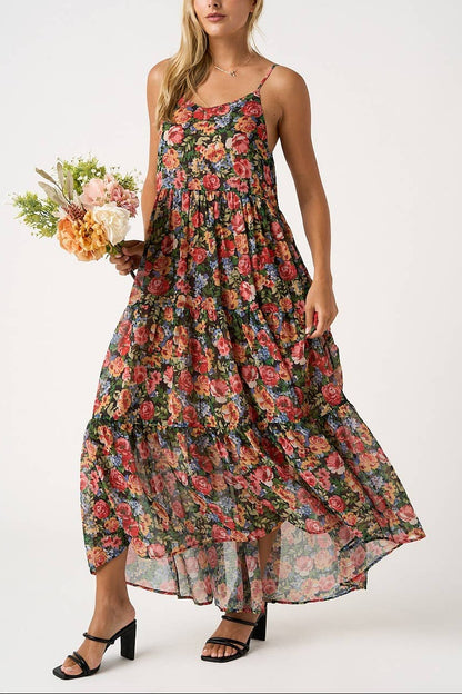 Sun Flare Floral Maxi Dress