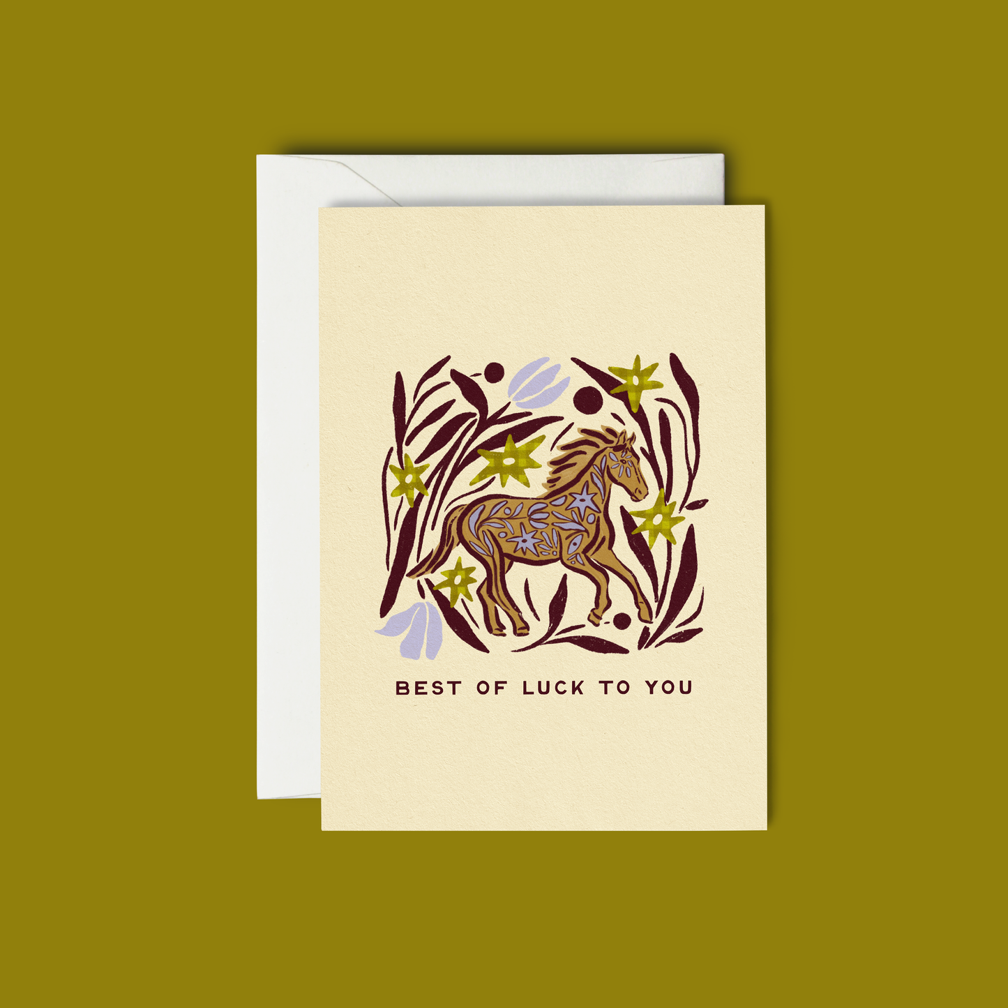 Best Of Luck Year of the Horse Card