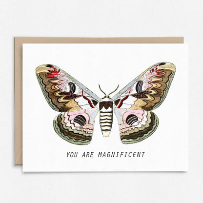 You Are Magnificent Moth Card