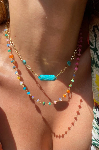 Neon Punch Opal Necklace