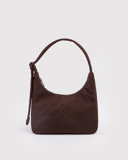 Mini Nylon Shoulder Bag | Coffee