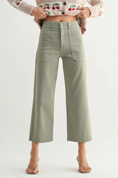 Wide Leg Utility Denim | Rosemary