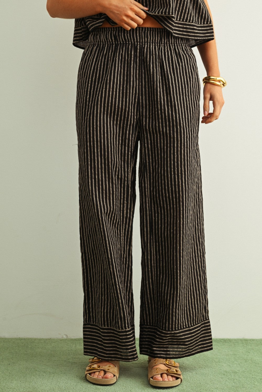 Boardwalk Stripe Pants | Black