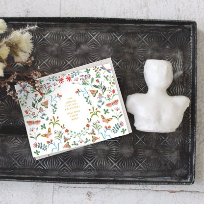 Butterfly Garden Baby Card