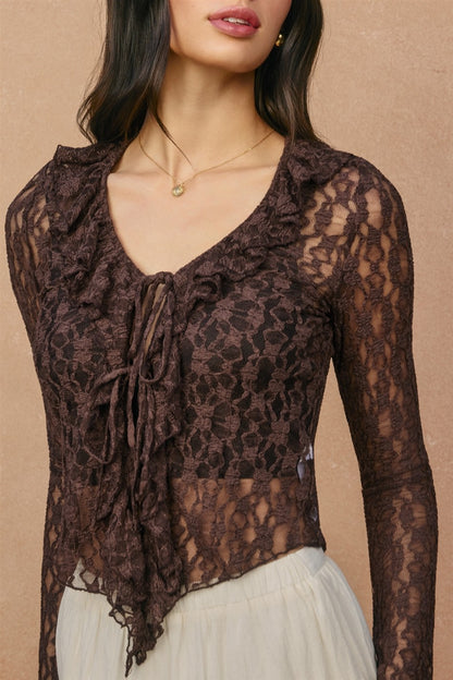Circe Lace Front Tie Top