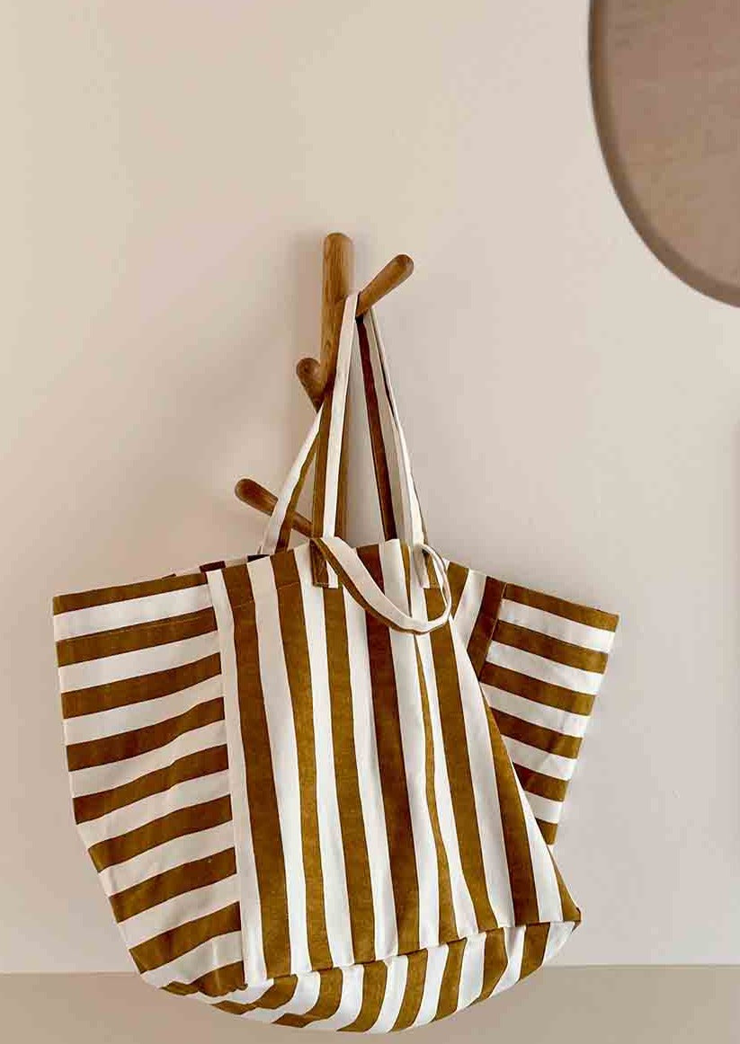 Elisa Tote | Caramel + Ecru