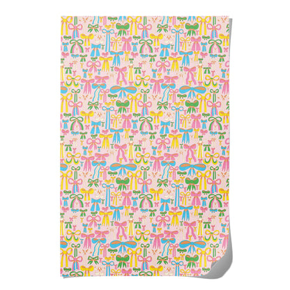 Lots of Bows Rolled Gift Wrap
