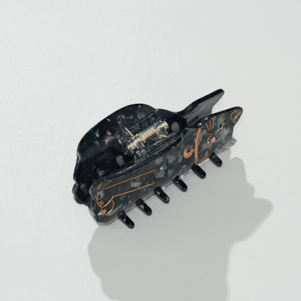 Black Cat Moon Hair Claw