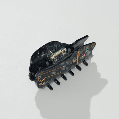Black Cat Moon Hair Claw