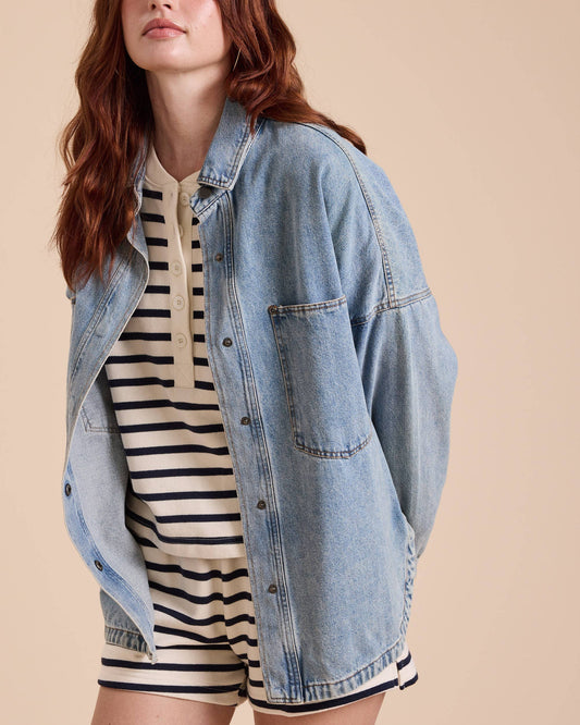 Rosewood Oversized Shacket | Light Denim