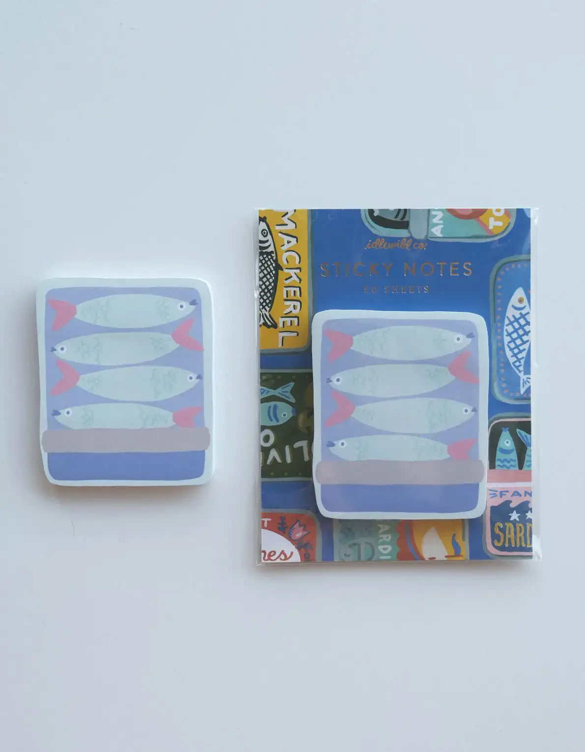 Tinned Fish Die-Cut Sticky Note Pad