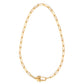 Paperclip + Padlock Clasp Statement Chain