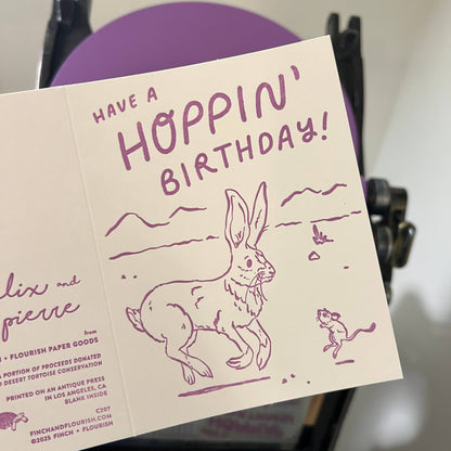 Hoppin' Birthday Jackrabbit Card