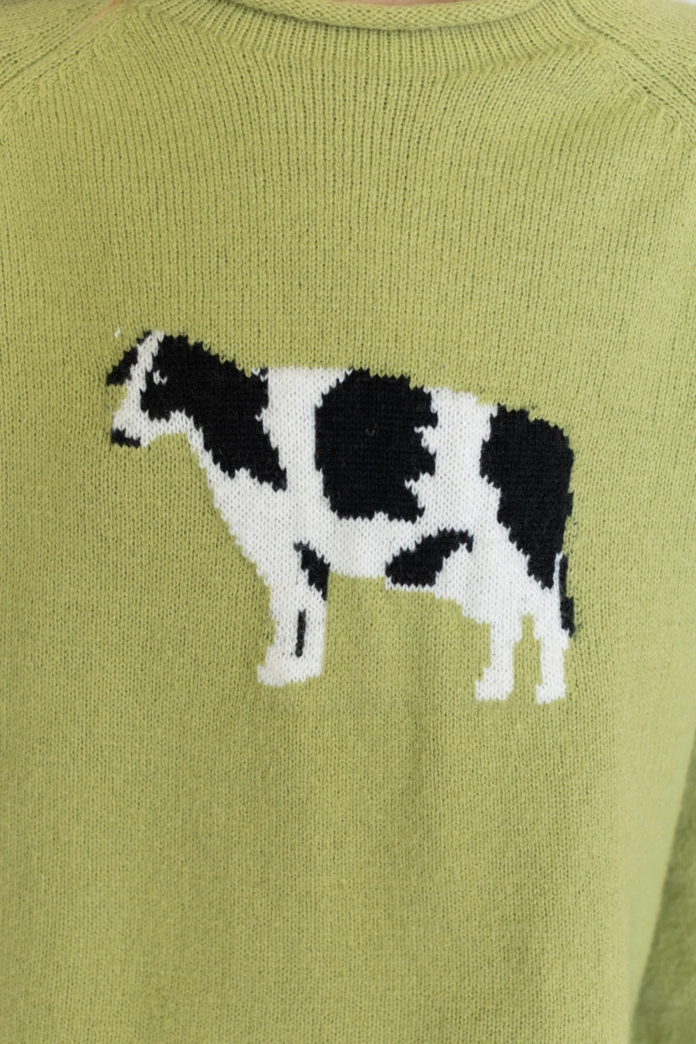 Cow Sweater | Olive