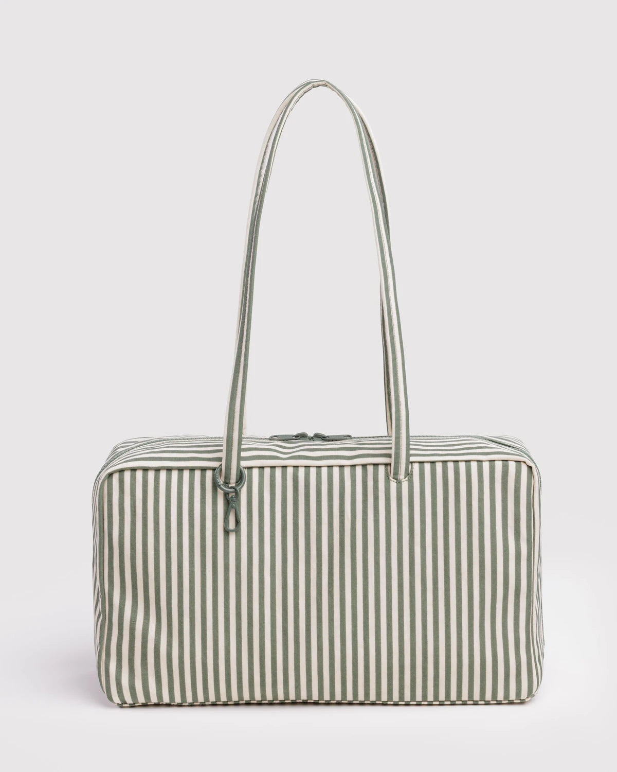 Medium Nylon Bowler Bag | Sage Stripe