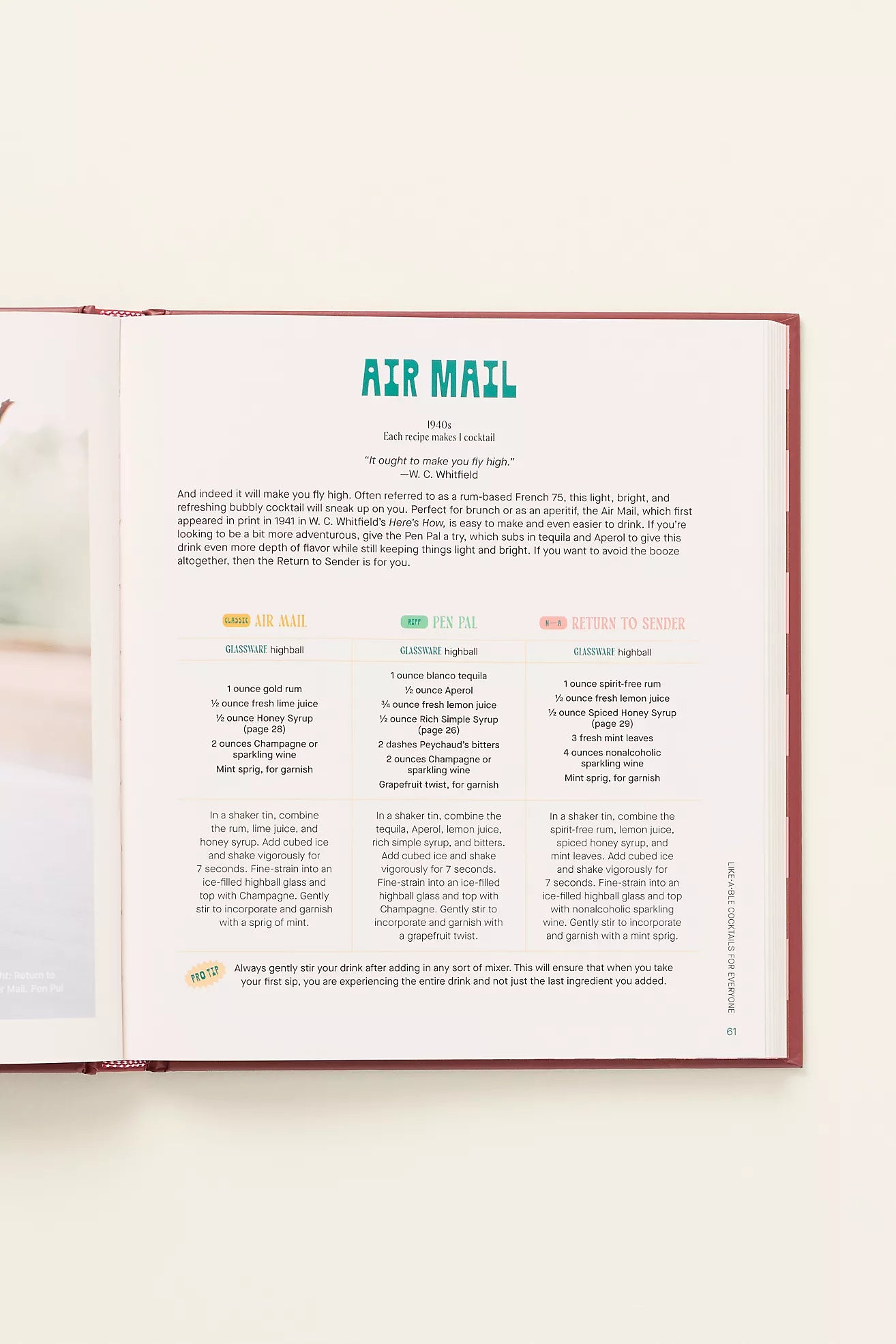 Three Cheers: Cocktails Three Ways: Classics, Riffs, and Zero-Proof Sips