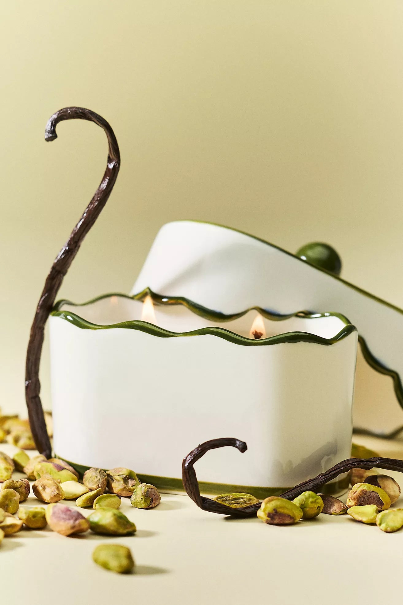 Cherie Ceramic Candle | Smoked Pistachio