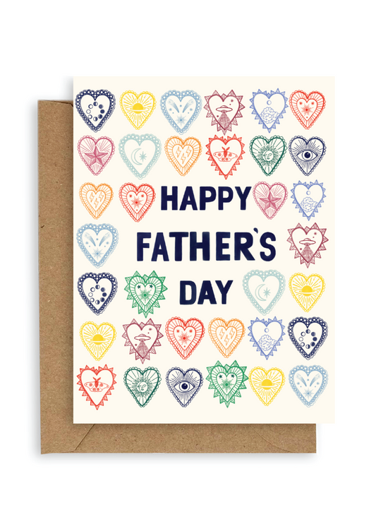 Heart Charms Happy Father's Day Card