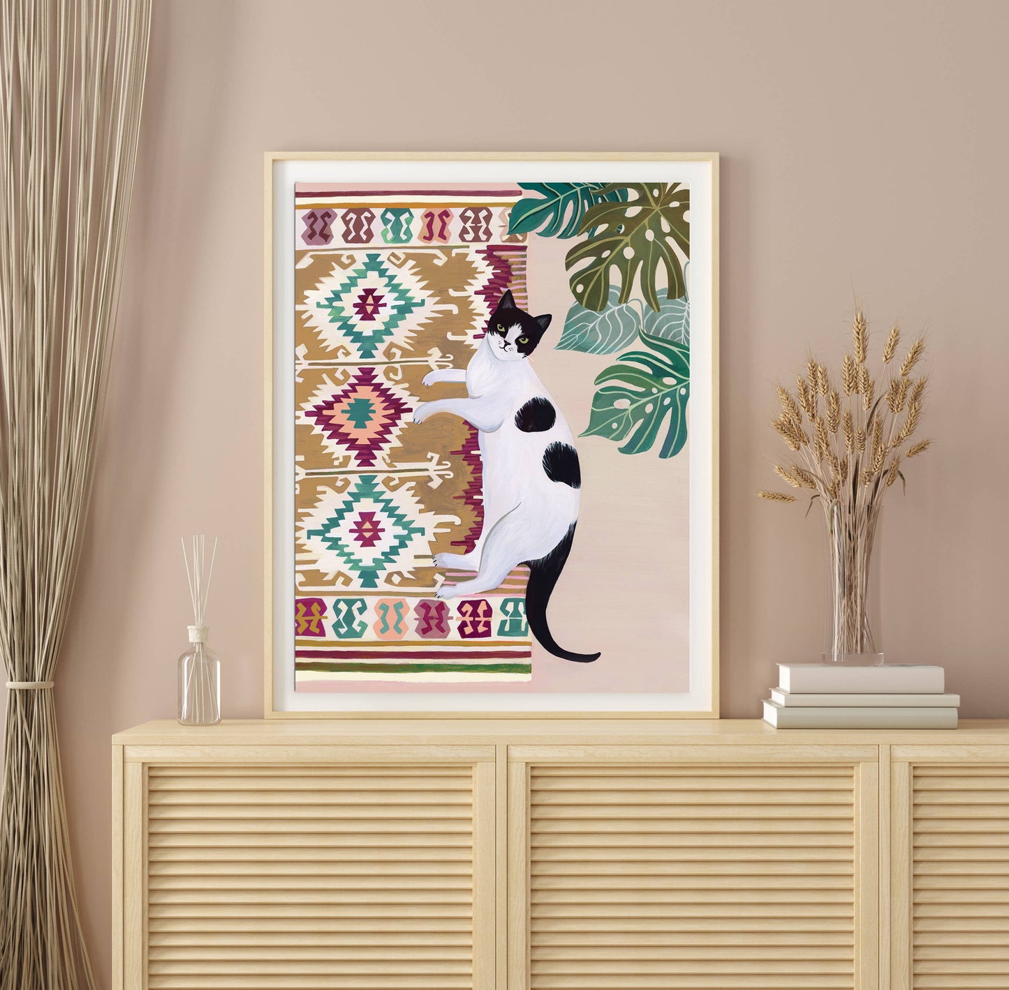 Indoor Cat Art Print | 8x10