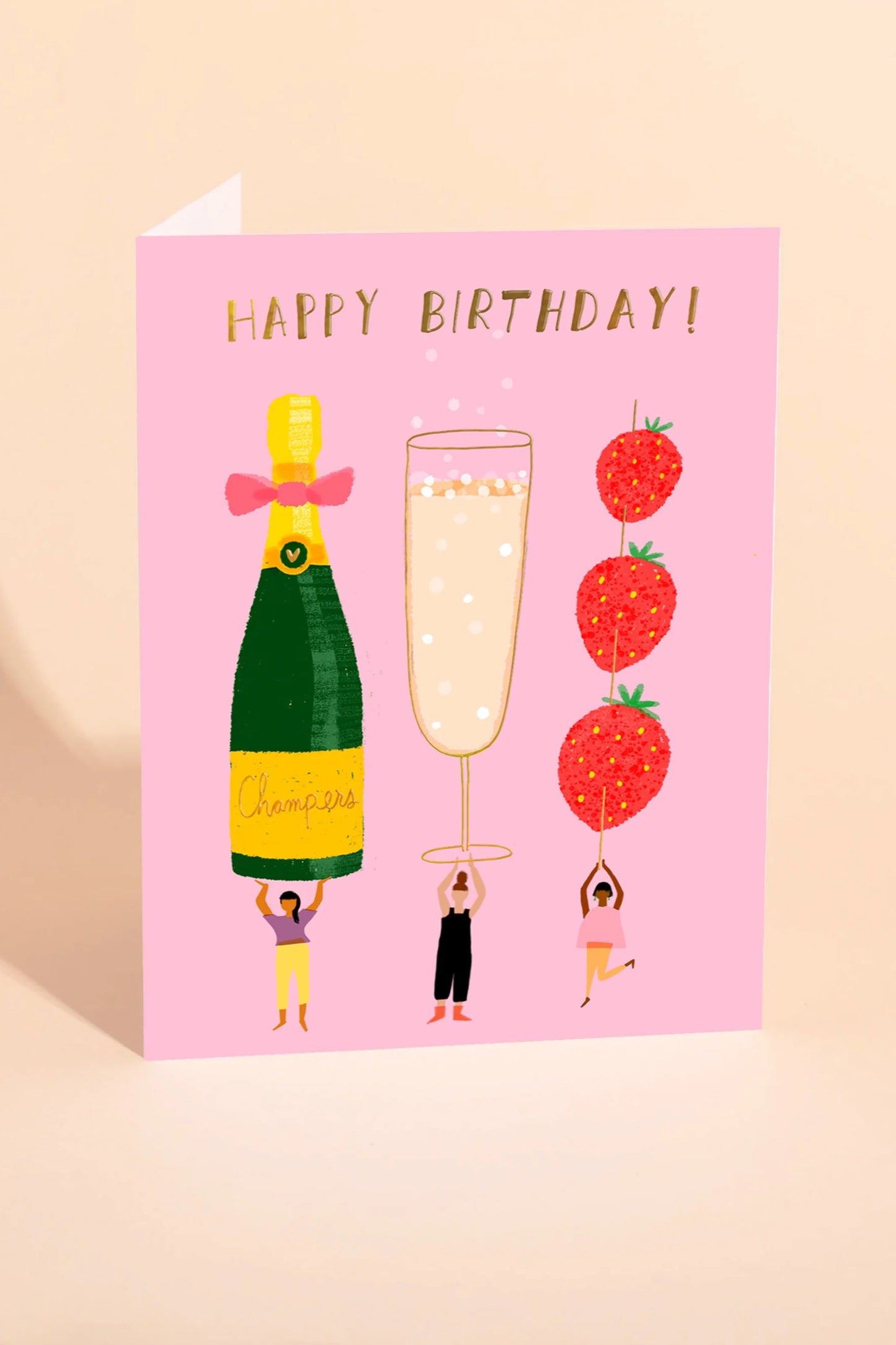Champagne Wishes Birthday Card