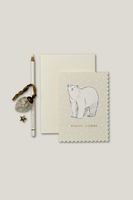 Polar Bear 'Winter Wishes' Card