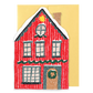Red Cottage Die Cut Card