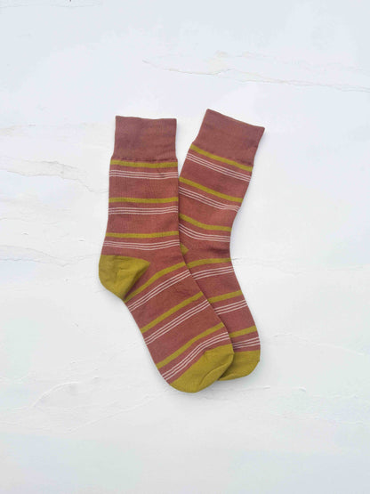 Stripe Socks | Brick