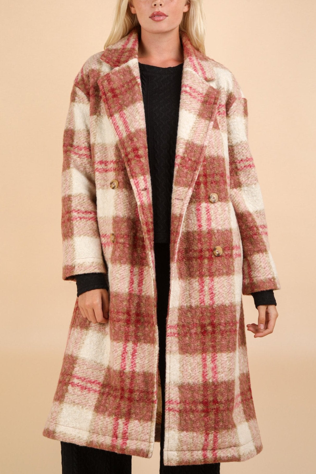 Apple Pie of My Eye Plaid Coat