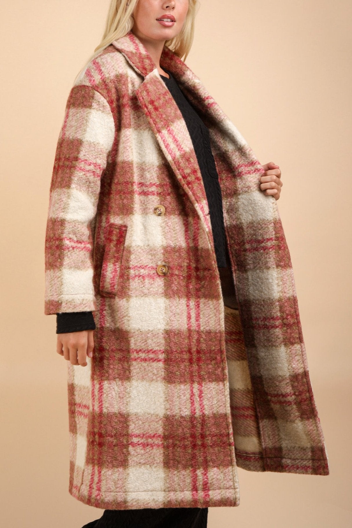 Apple Pie of My Eye Plaid Coat