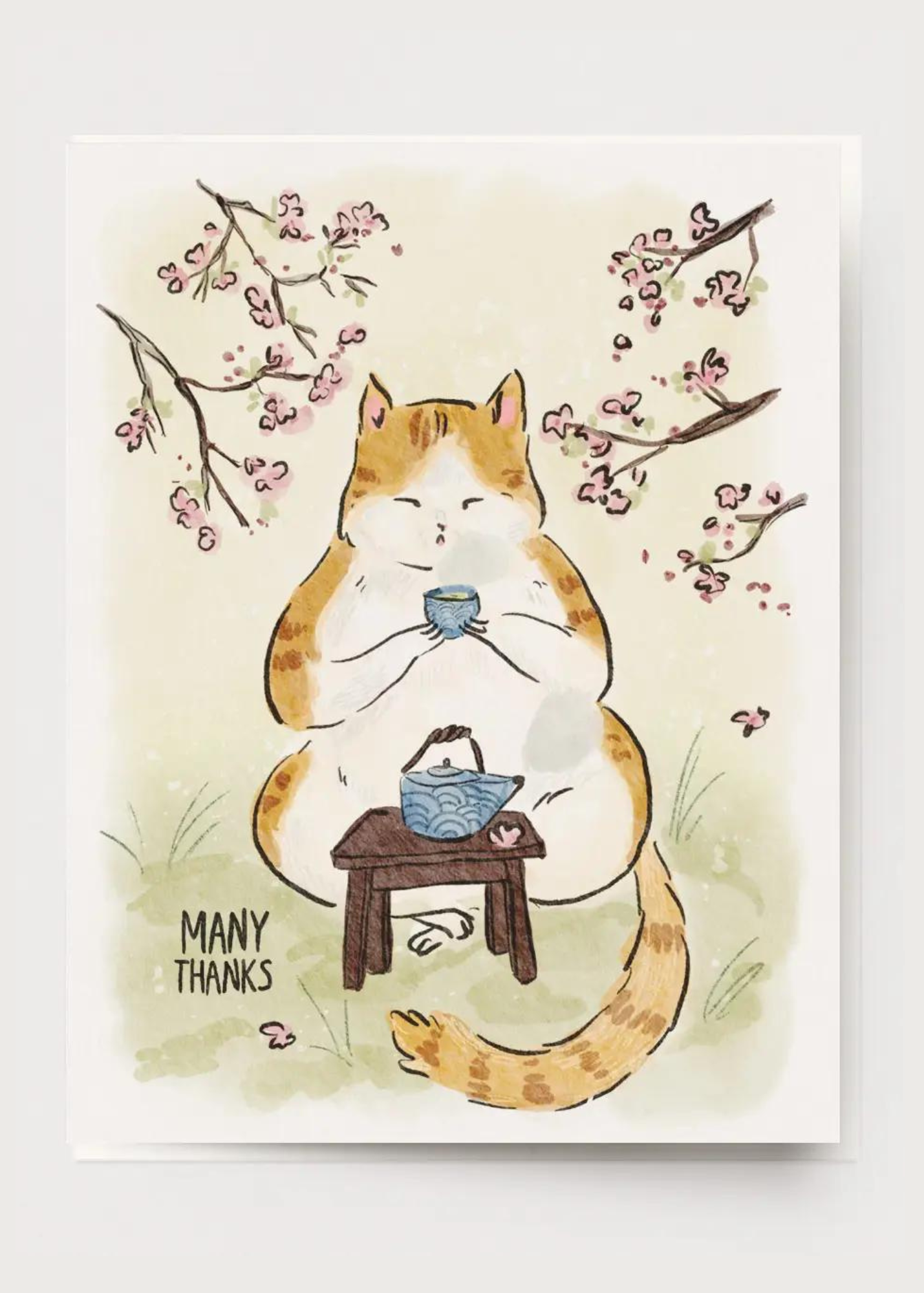 Matcha Cat Card