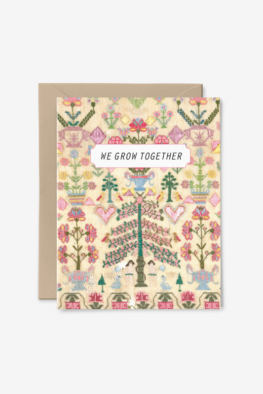 Grow Together Embroidery Card