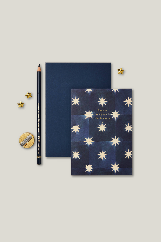 Navy Stars 'Magical Christmas' Card