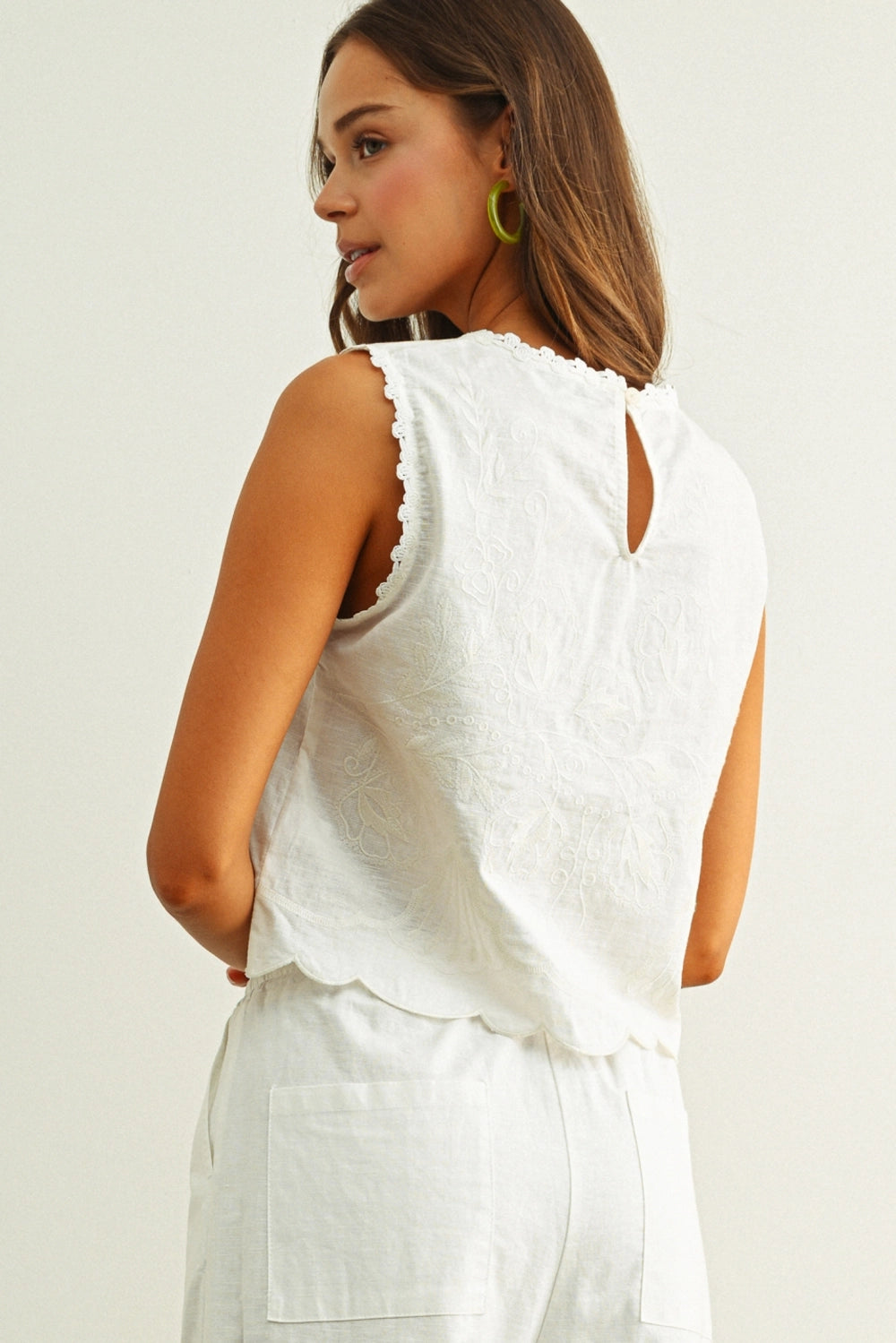 Doily Days Embroidered Top