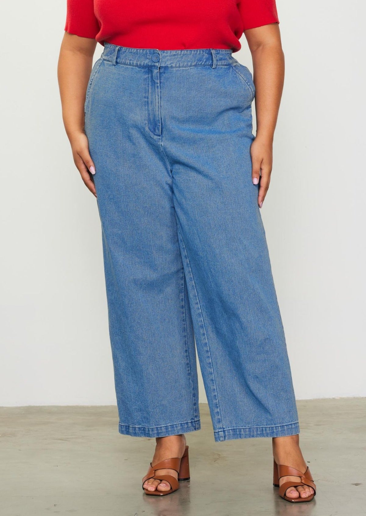 Washed Denim Trousers | Extended