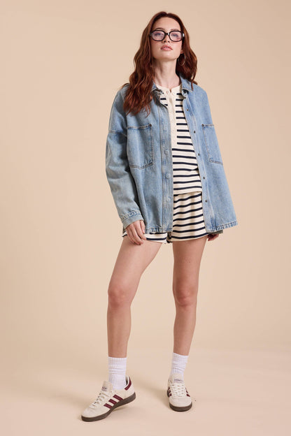 Rosewood Oversized Shacket | Light Denim