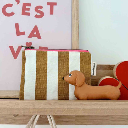 Marie Coin Purse | Caramel + Ecru