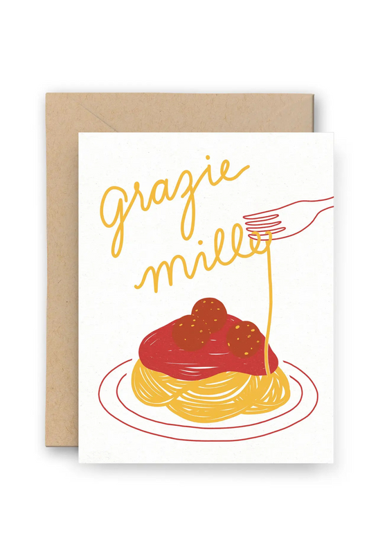 Grazie Mille Spaghetti Card