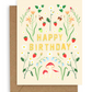Flora Fauna Happy Birthday Card