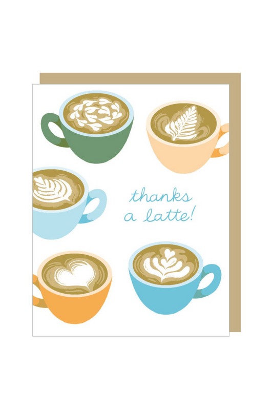 Latte Thank You Card