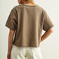 Weekend Boxy Crop Tee | Olive