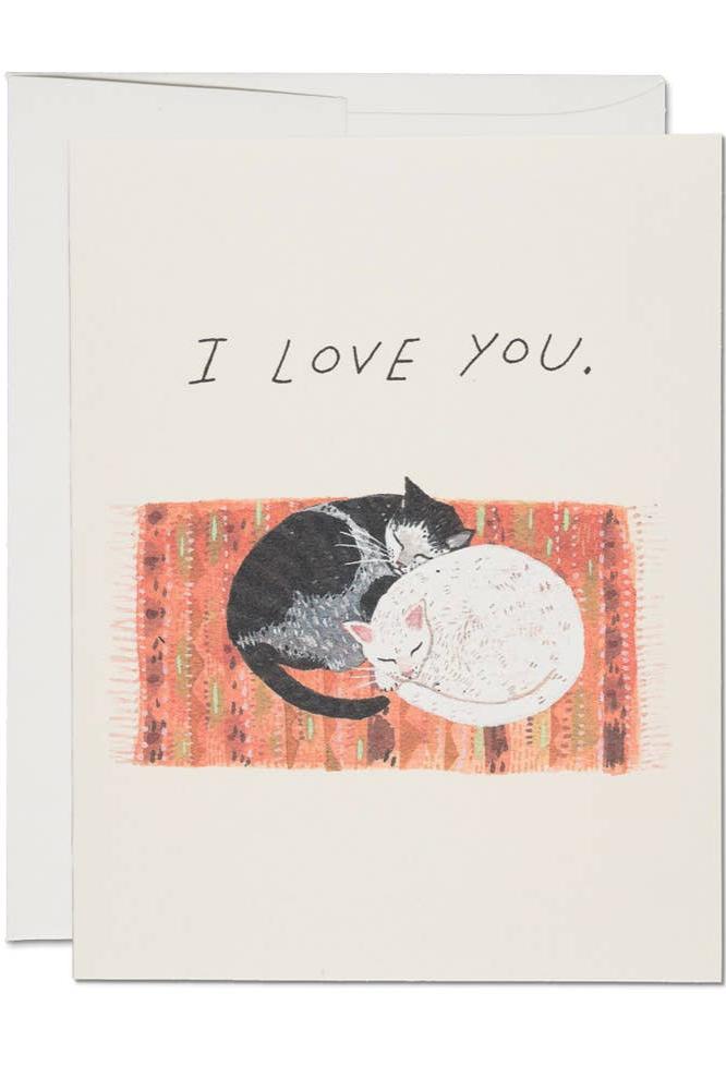 Cat Cuddle Love Card