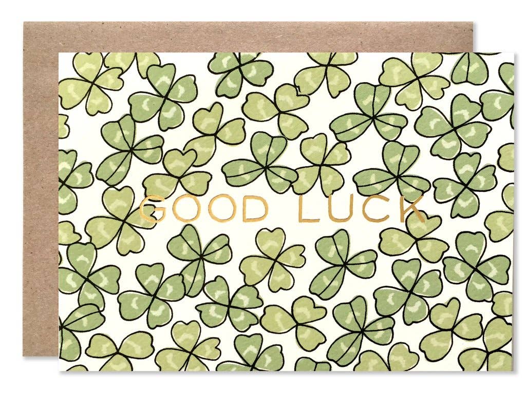 Goodluck Shamrocks Card