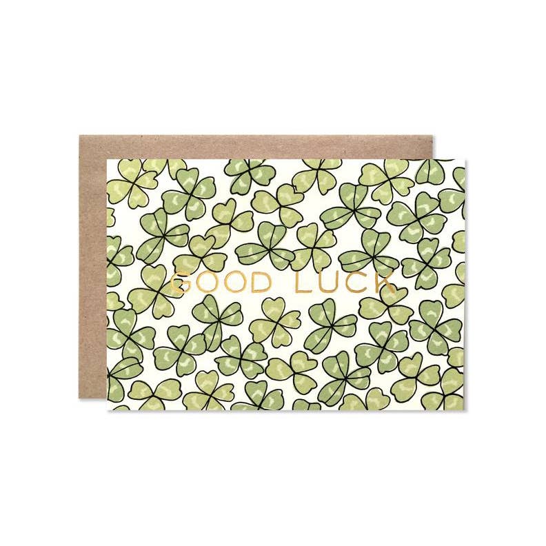 Goodluck Shamrocks Card
