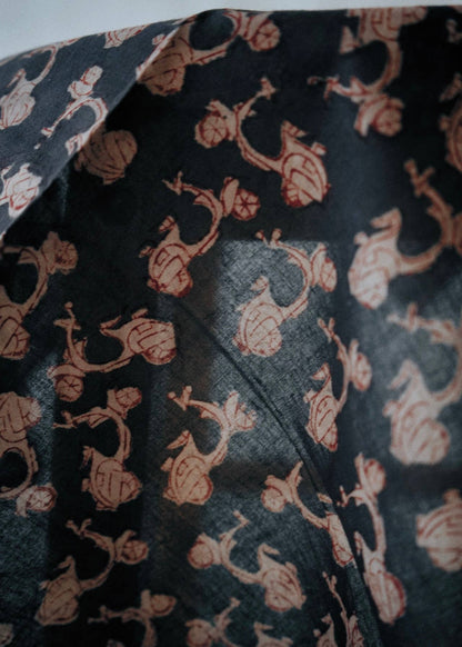 Kalamkari Cotton Bandana | Midnight Ride