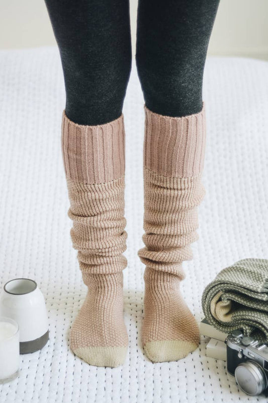 Lounge Knee High Socks | Pink