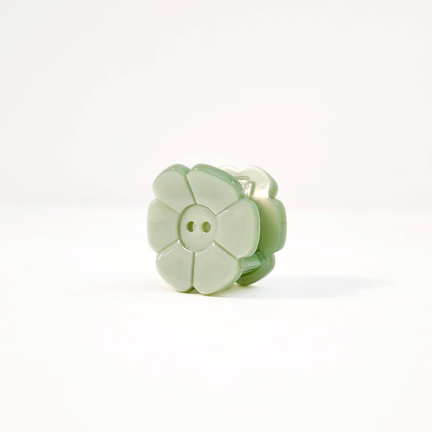 Flower Button Hair Claw | Mint