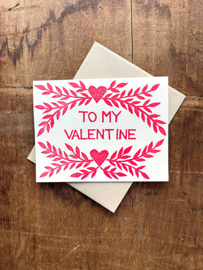 To My Valentine Vine Card