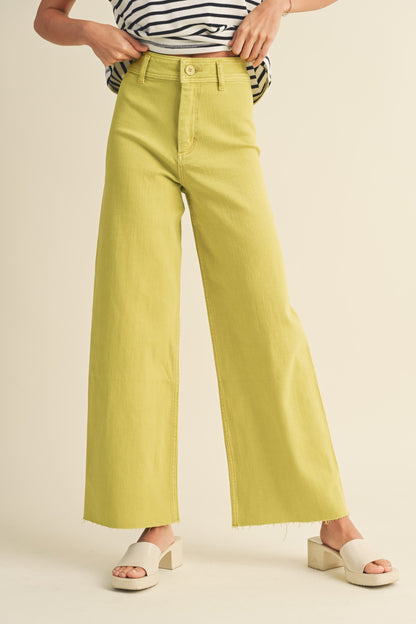 Straight Wide Leg Pants | Lime Squeeze