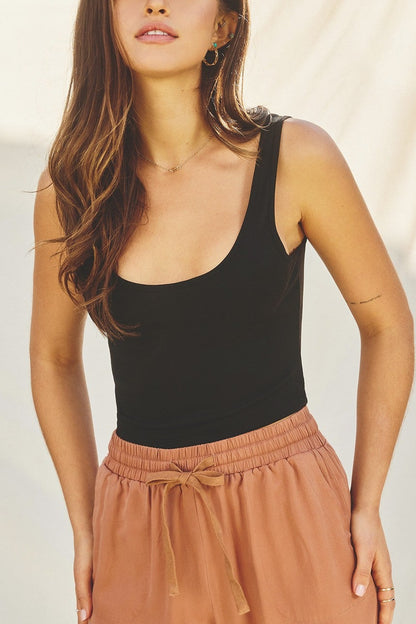 Double Scoop Baby Tank | Black